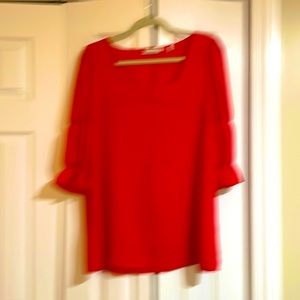 Beautiful red blouse, almost brand new!